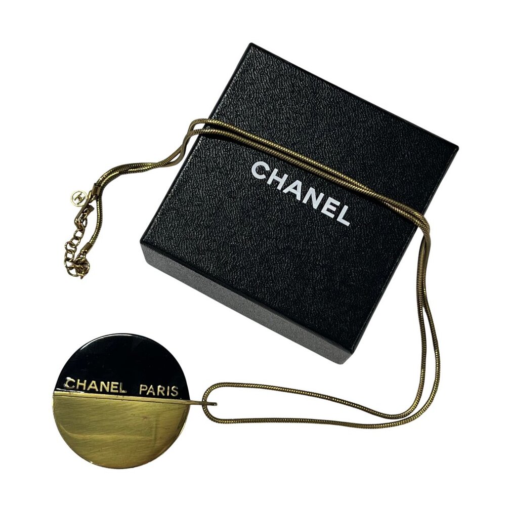 Chanel Long Enamel Pendant Necklace